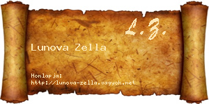 Lunova Zella névjegykártya